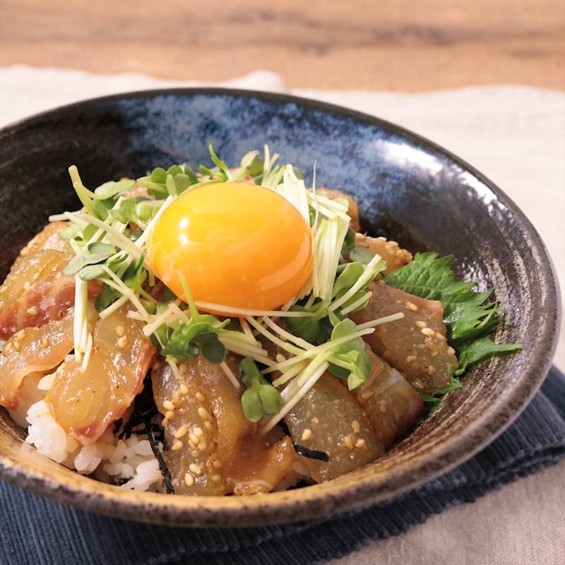 ヒラメの漬け丼