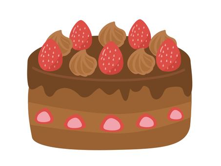 ホールケーキ イラスト イチゴ ショートケーキ のイラスト素材82873319- PIXTA