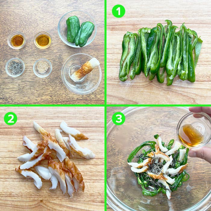 材料はたったの３つ！ピーマンとちくわの塩昆布和えのレシピ