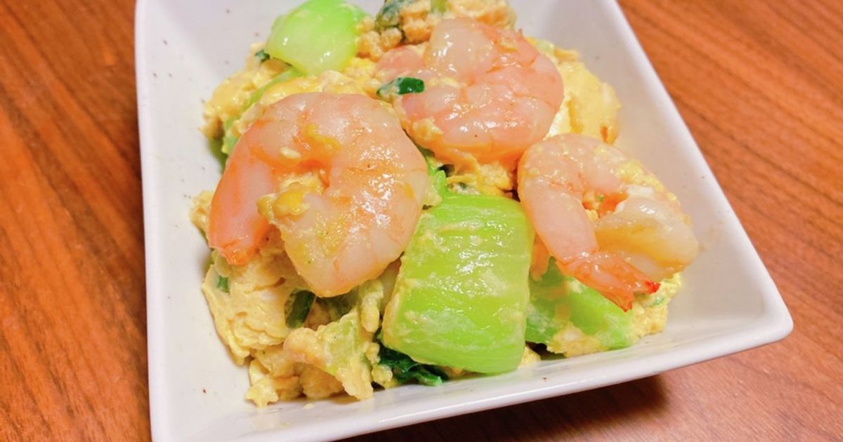 青梗菜と卵のオイスター炒め