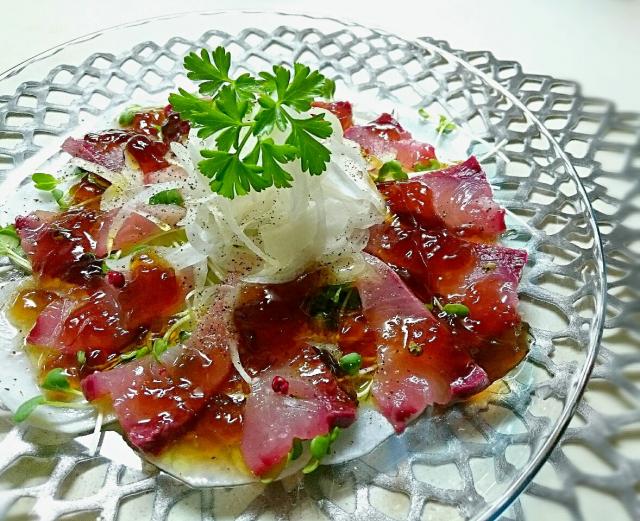 簡単なハマチのカルパッチョ