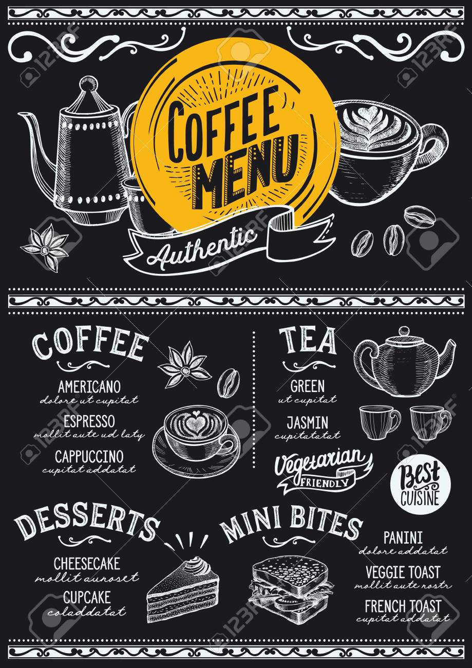 喫茶店の手書きメニューのオーダーゆっくり のんびり ぼちぼちと