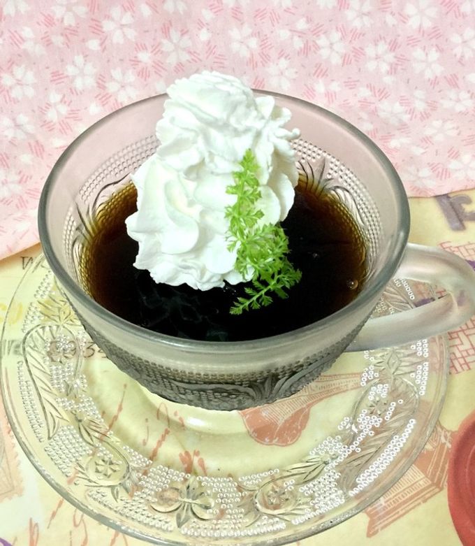 コーヒーゼリー生クリームのせ♪