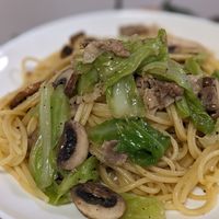 きのことミニトマトのパスタ