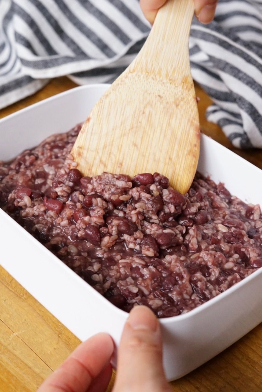 炊飯器であんこ作りあ