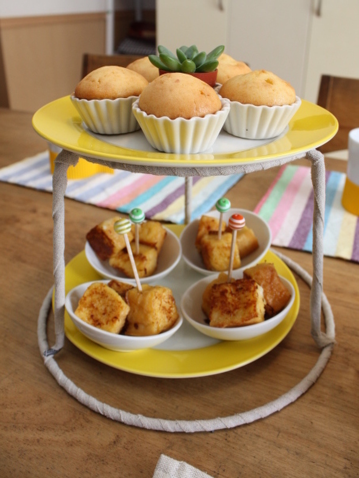 ☆セリアのステンレス皿が変身!憧れの3段ケーキスタンドを作ろう!☆ : STUDIO IN THEAFTERNOON☆リノベーションとお家収納DIY☆~WAGON WORKSブログ~