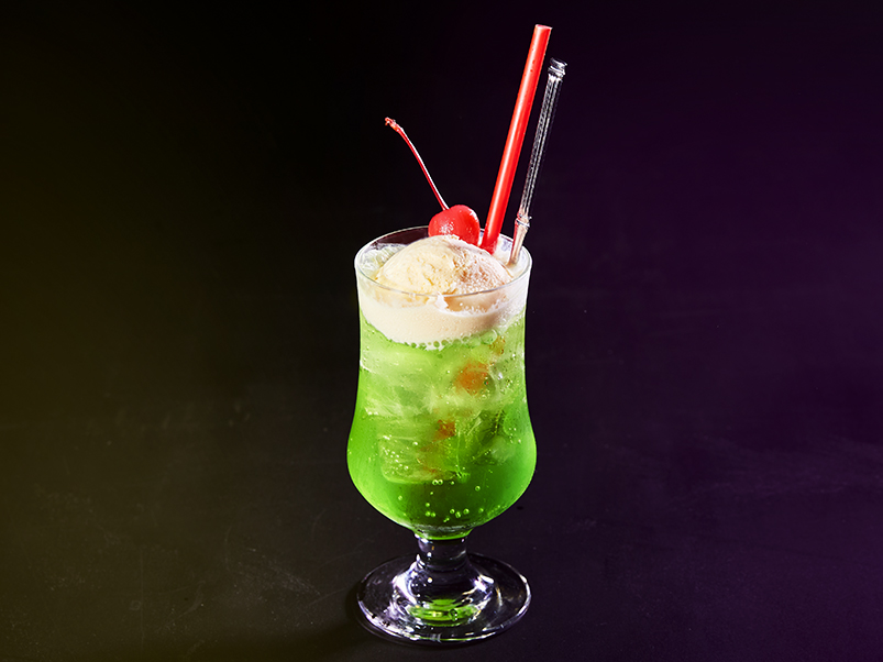 クリームソーダ風ゼリ