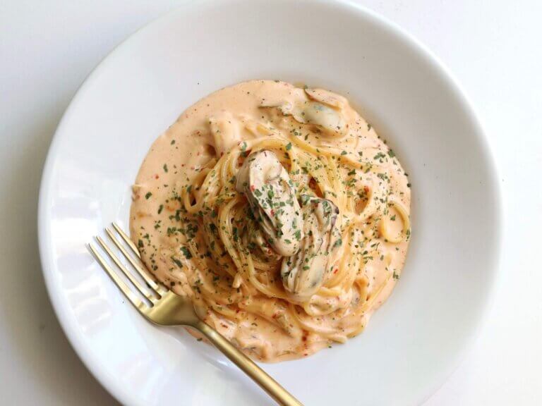 かきのクリームソースパスタ