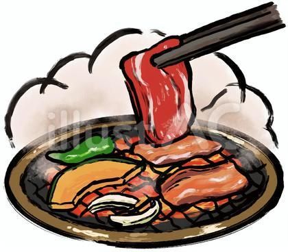焼肉のイラスト https:souga.biz i2142フリー画像フリーイラスト焼肉焼肉の日8月29日牛肉グルメ和食日本食日本インバウンドお箸飲食店店舗網ベクタ