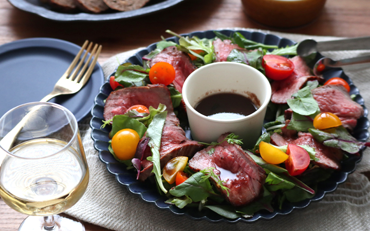 ローストビーフのかんたんリースサラダ