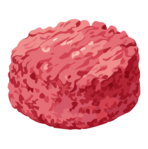 ハンバーグお弁当イラストのフリー素材イラストイメージ