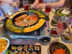 ヒョンチャンプルコギ福井大和田店 メニュー一覧です💭 ランチメニューは最後の方に掲載されてます🍽 . ランチもよし。ディナーもよし。いつでもお越しくださいませ🔥 ꒰ঌ ໒꒱ 韓国屋台料理とプルコギ専門店ヒョンチャンプルコギ