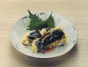 茄子の肉巻天ぷら甘酢あんかけ