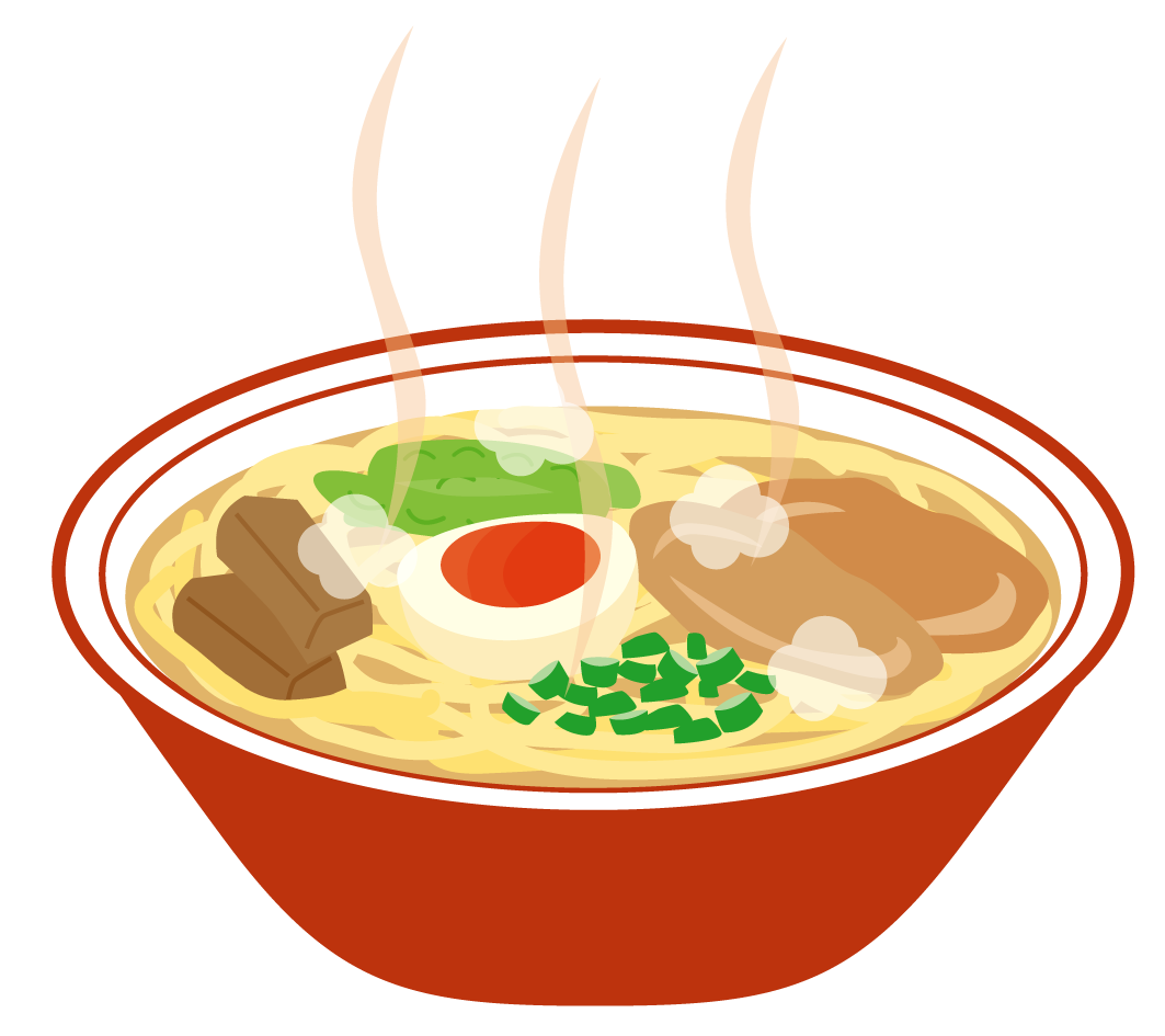 フリーイラストチャーシューやメンマがのったラーメンパブリックドメインQ：著作権フリー画像素材集