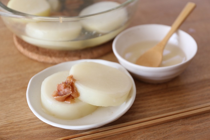 便秘解消☆簡単白だしの梅流し