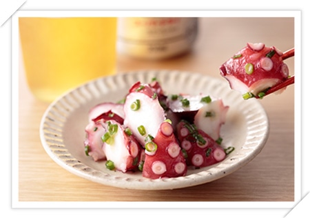 タコのネギまみれ