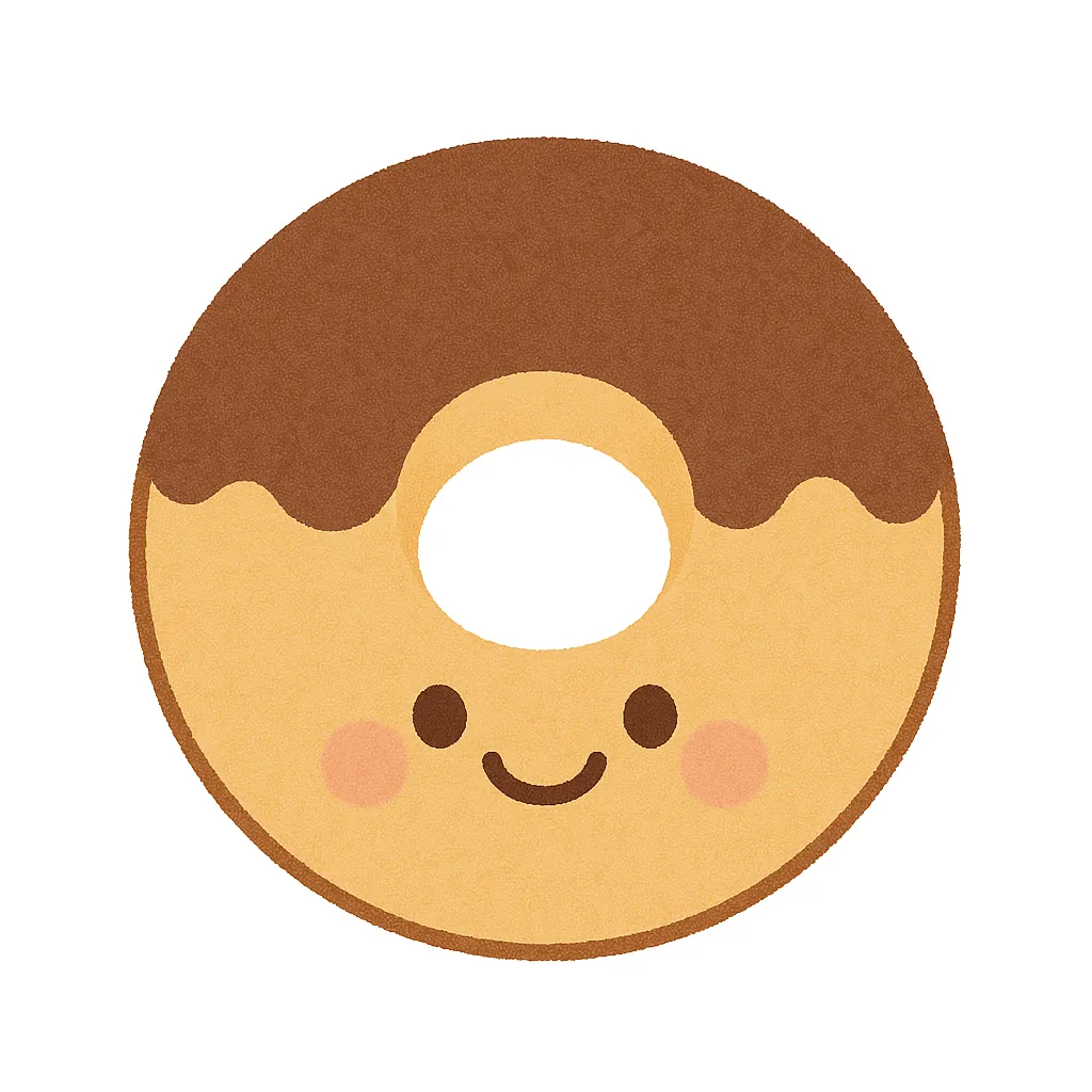 ドーナツ – イラストストック「時短だ」