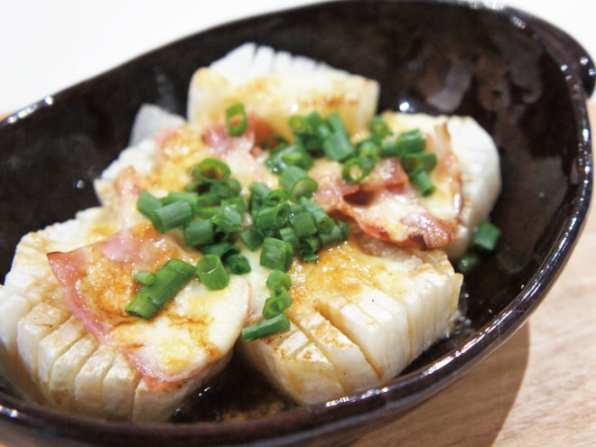 もっちもち♡ベーコンチーズ入り大根チヂミ