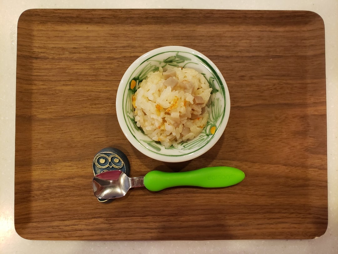 離乳食☆桜エビと人参の炊き込みごはん