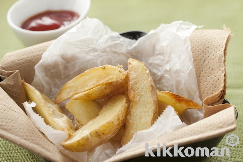 レンジで時短＆ホクホク！ 揚げ焼きガーリックポテト