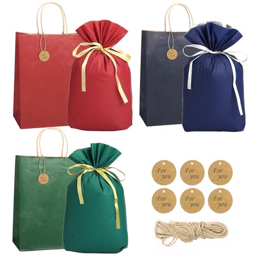 クリスマス ラッピング 紙袋 バッグ リボン 贈り物 サプライズ 記念日 彼女 彼氏 プレゼント おしゃれ -1個売りピアスの専門店 CanLino - プレゼント＆ギフトのギフトモール