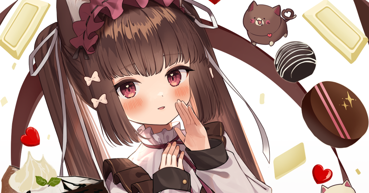 バレンタイン用 かわいいスイーツのイラストの描き方 iPad&procreate