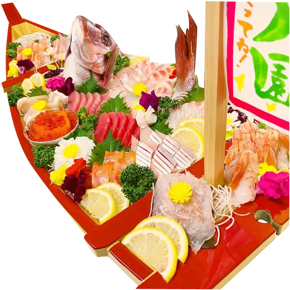 舟盛舟盛り刺身盛り付け和食料亭