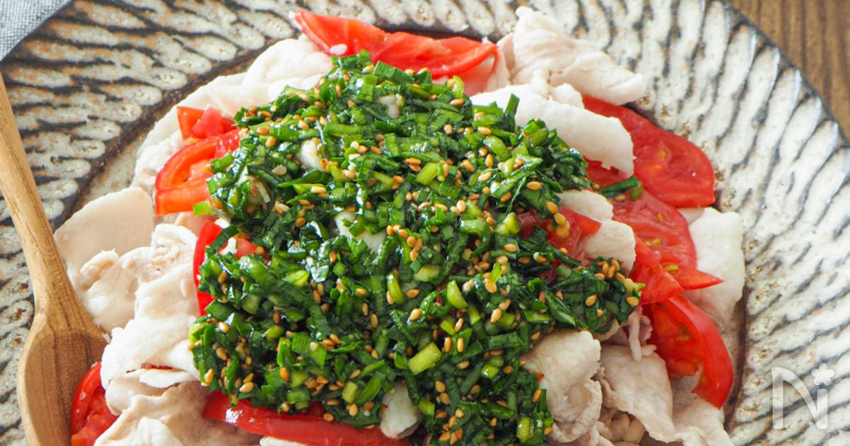 豚しゃぶのニラだれ丼SaunaMeshi