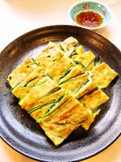 ニラがおいしくなる切り方で~♪チヂミ☆