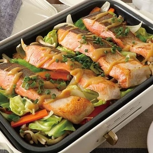 魚焼きグリルで鮭のマヨ味噌ホイル焼き