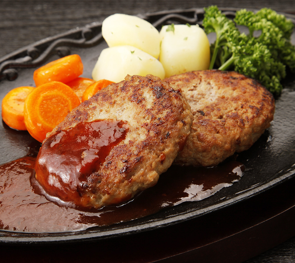 楽天市場 牛肉たっぷりハンバーグ 2個入 肉の原仙 燕三条 三条市 牛 牛肉 産直 産地直送 お土産 観光地応援 お取り寄せ むじん商店 簡単 時短: おしゃれ農作業着専門店エフィルス