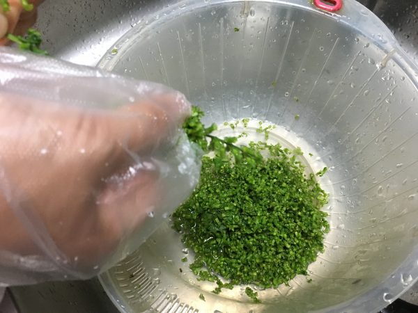 紫蘇の葉と実の天ぷらレシピ