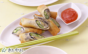 ししゃもの大葉チーズ春巻き