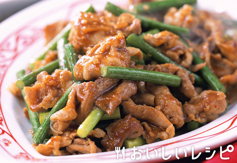 豚肉&ニンニクの芽のスタミナ炒め◎