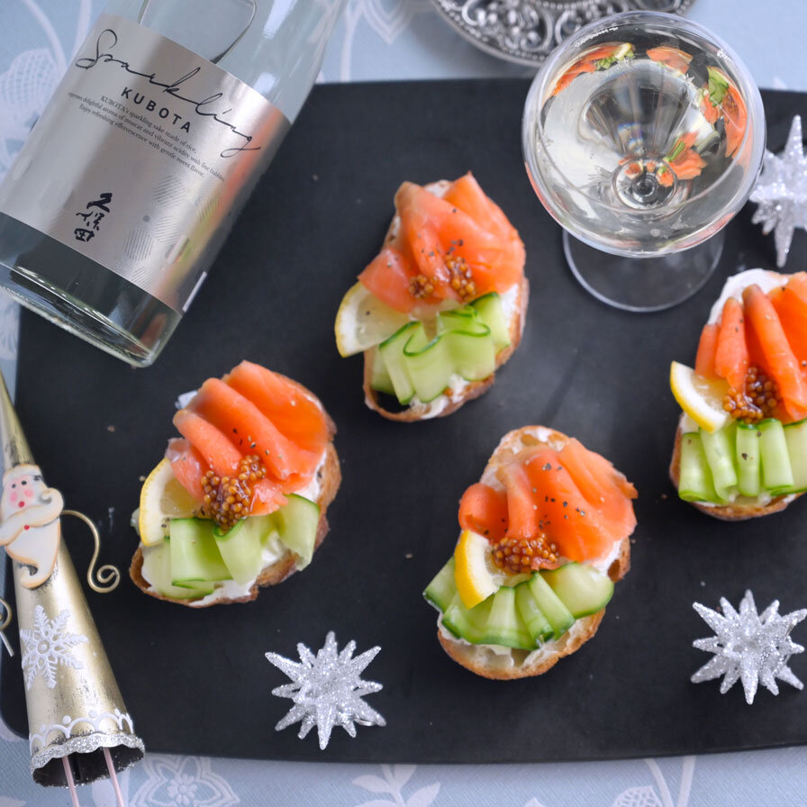 スモークサーモンとクリームチーズのロール