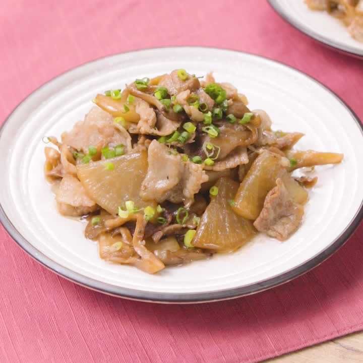 15分の簡単レシピ！豚バラ大根のポン酢炒め