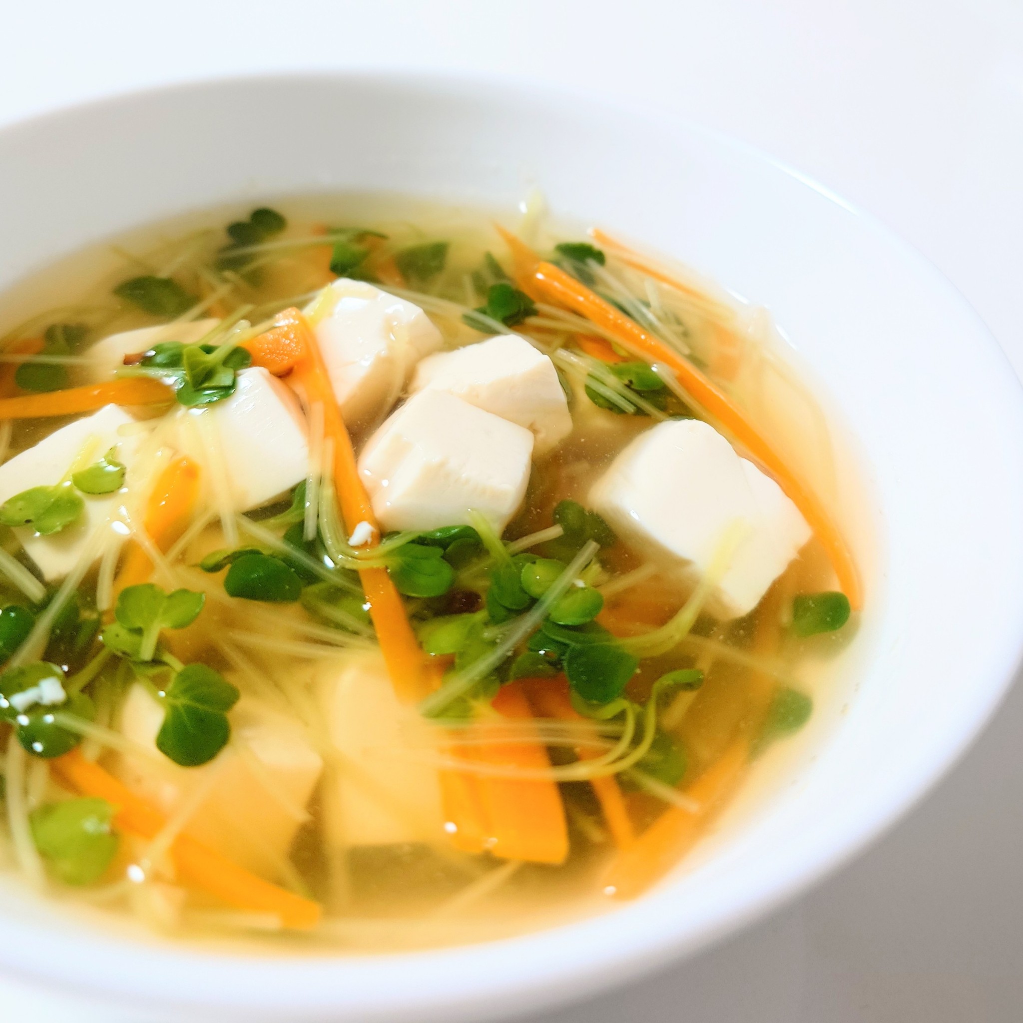 ふわとろ～椎茸とカイワレ大根！かき玉汁