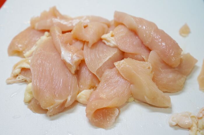 梅酢唐揚げ 梅酢で味が決まる鶏むね肉がしっとり、さっぱり～ゴーヤの梅和えもあります ＃28