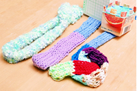 編み物に挑戦南篠崎おひさま保育園社会福祉法人えどがわ