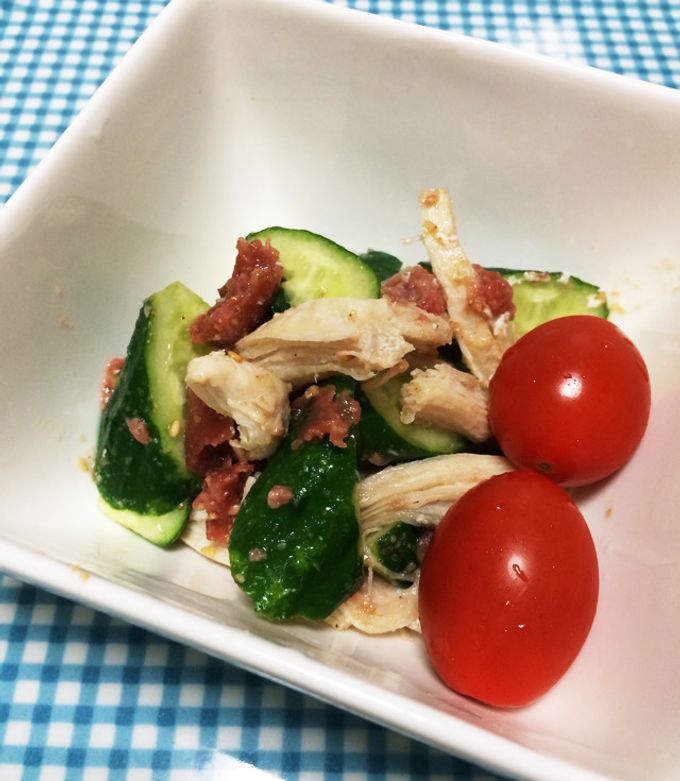 きゅうりとささみの梅和え※ by ※カカオ※クックパッド簡単おいしいみんなのレシピが392万品