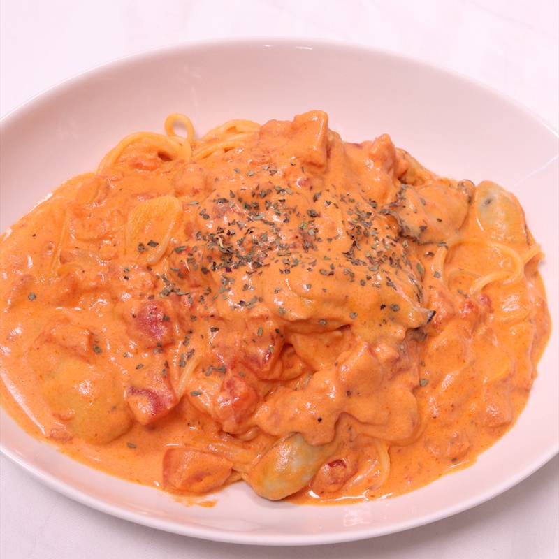 磯の香りたっぷり青のりと牡蠣のクリームパスタ四国海苔株式会社