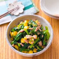 3日間の使い切り献立♪ ほうれん草とツナのさっぱりサラダ