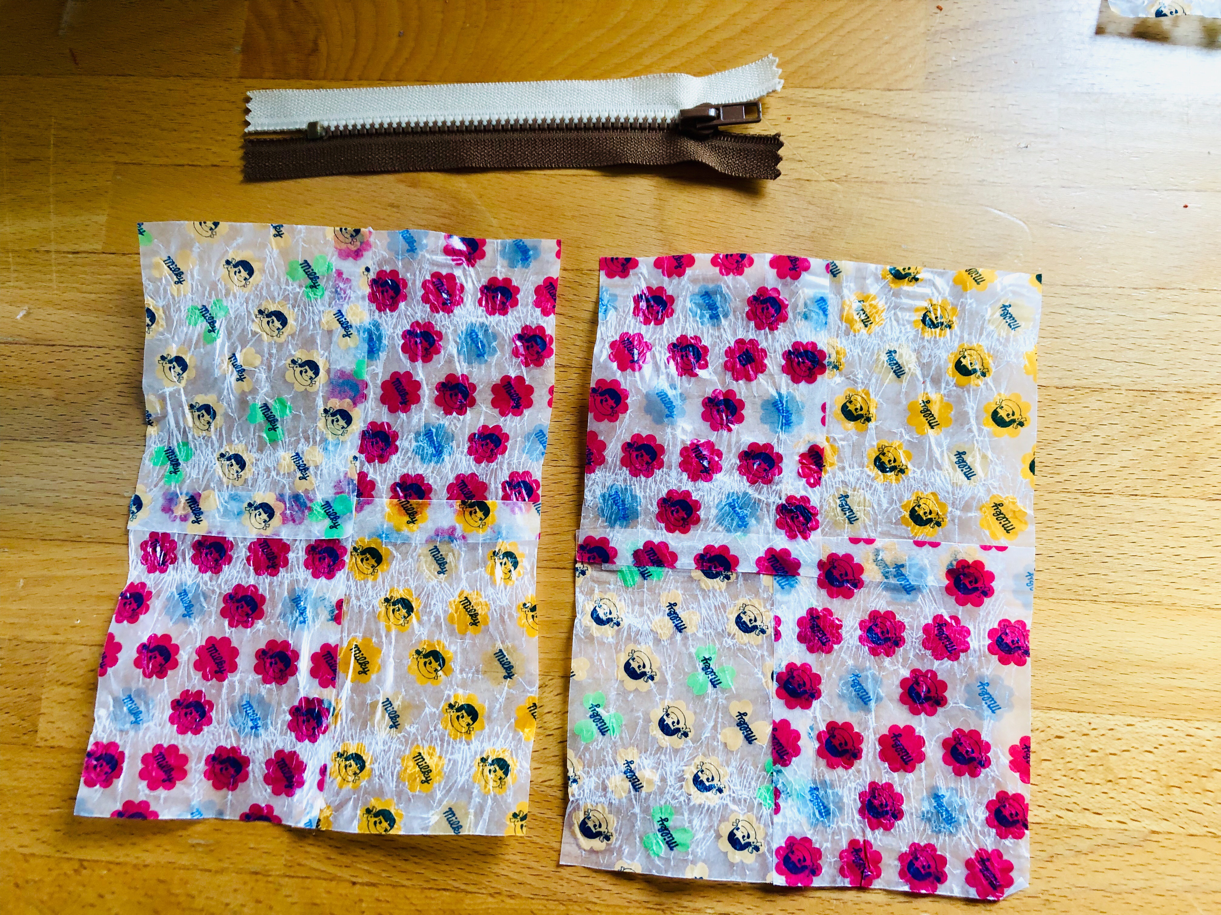 100均DIY お菓子の袋を使った縫わないポーチの作り方☆簡単工作