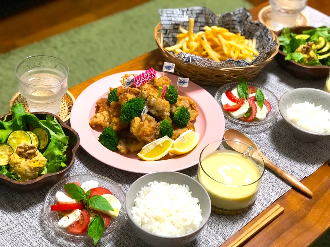 夫の誕生日2018 おうちで誕生日会のメニュー レシピまとめ貴婦人の戯れ