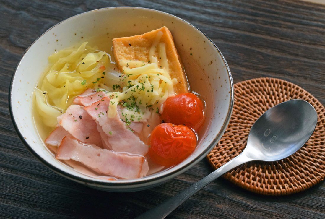 厚揚げ豆腐のキムチチーズ焼き