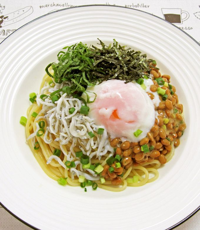 簡単「納豆と小松菜の冷製パスタ」作り方・レシピ。 - こにはめも