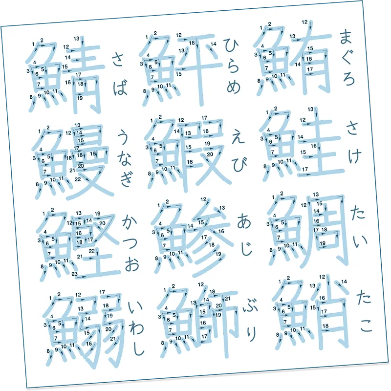 魚偏の漢字 大切なことをいっぱい伝えてくれます和のすてき 和の心を感じるメディア