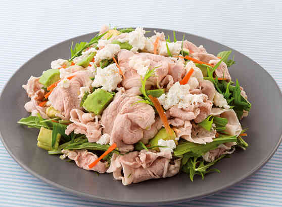 カッテージチーズと豚しゃぶのサラダ