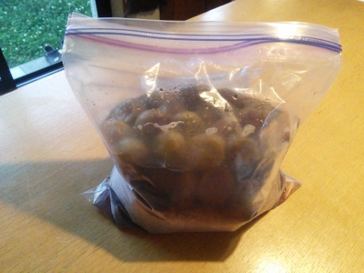 ジップロックで！ 梅シロップ作り 次男くんと作る