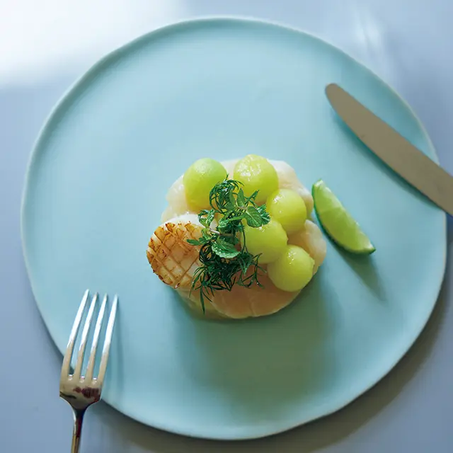 きゅうりとメロンのサラダ